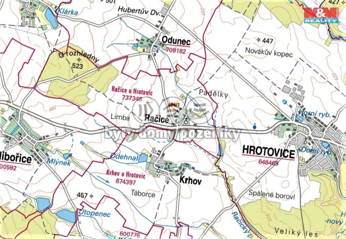 Prodej, Vodní plocha, Račice