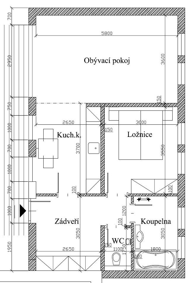 Prodej, Byt 2+kk, Dlouhá Ves