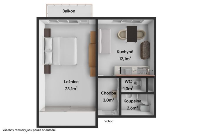Prodej, Byt 1+1, Klatovy