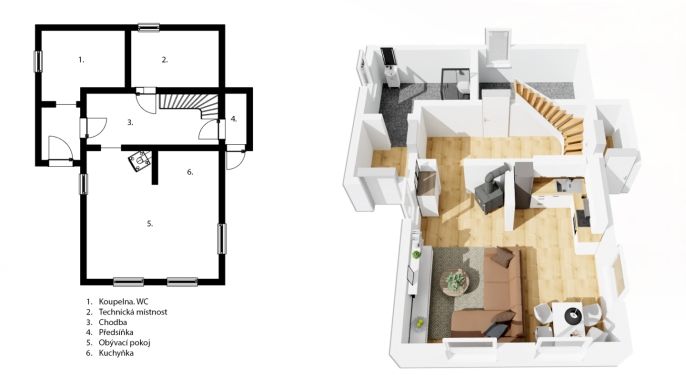 Prodej, Chalupa, Brandov