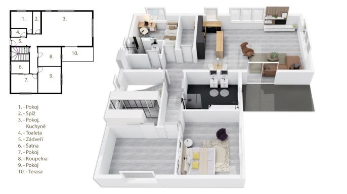 Prodej, Rodinný dům, Ledce