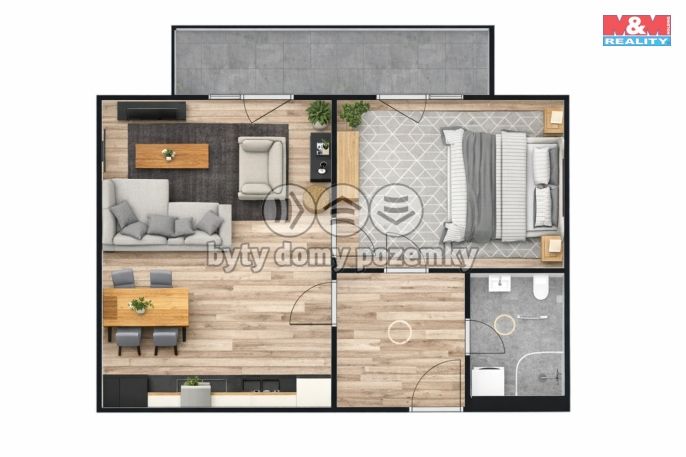 Prodej, Byt 2+kk, Žleby