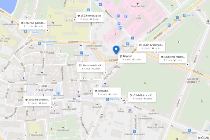 Pronájem, Byt 2+kk, Jičín