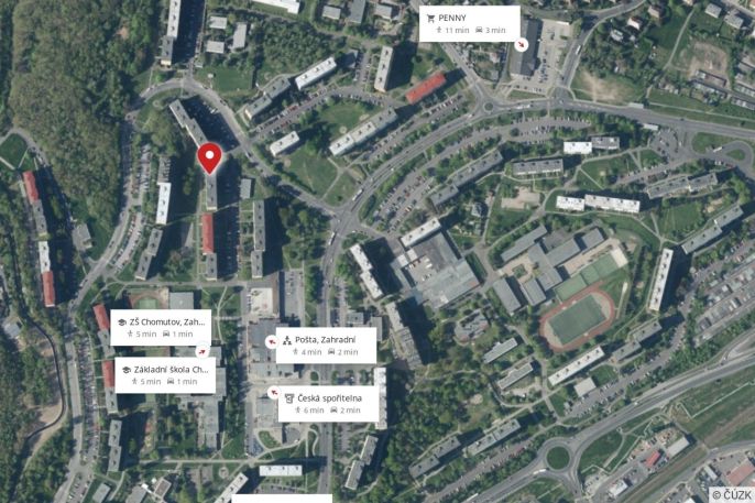 Pronájem, Byt 2+1, Chomutov