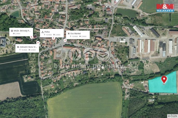 Prodej, Pozemek k bydlení, Vraný