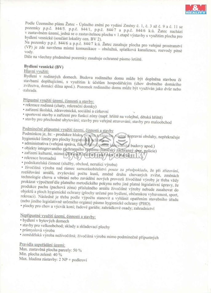 Prodej, Pozemek k bydlení, Žatec