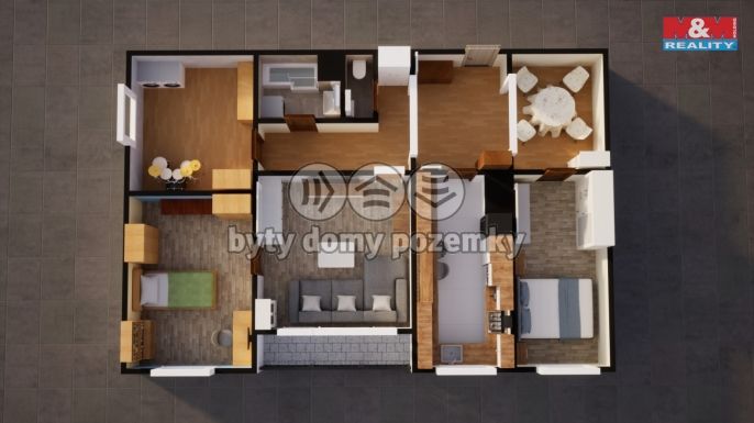 Prodej, Byt 4+1, Chlumec