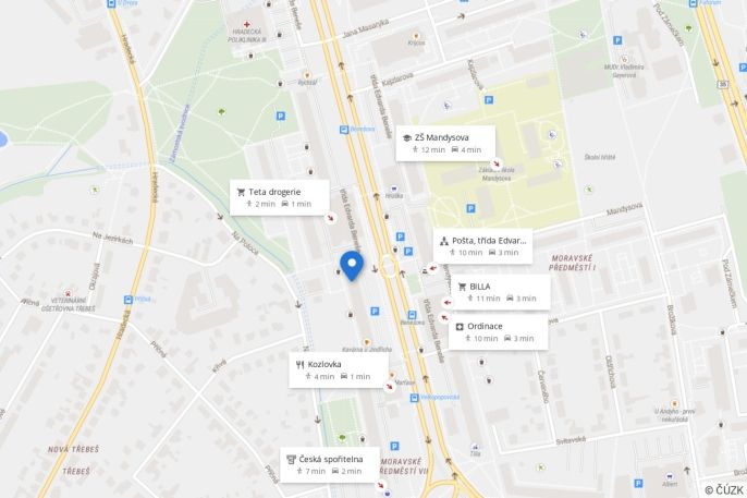 Pronájem, Byt 1+1, Hradec Králové