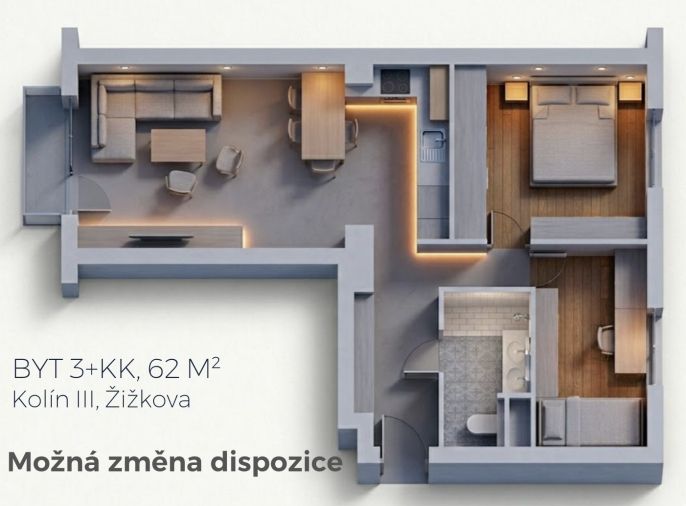 Prodej, Byt 2+1, Kolín