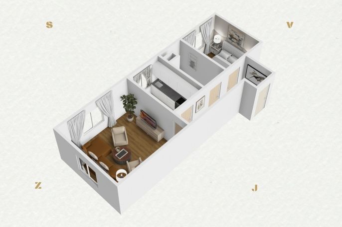 Prodej, Byt 2+1, Nejdek