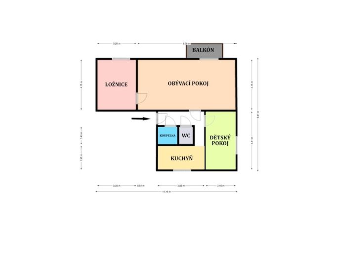 Prodej, Byt 3+1, Kopidlno