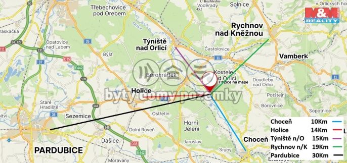 Prodej, Pozemek k bydlení, Čermná nad Orlicí