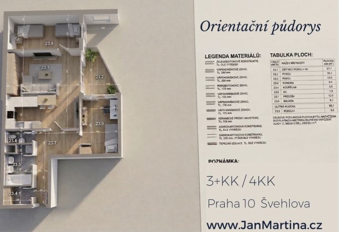 Prodej, Byt 3+1, Praha