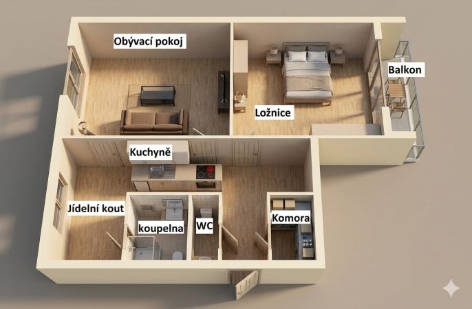 Prodej, Byt 2+1, Rychnov nad Kněžnou