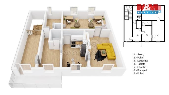 Prodej, Byt 3+1, Ohnišov