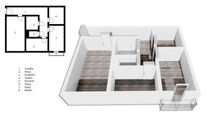 Prodej, Byt 3+1, Brno