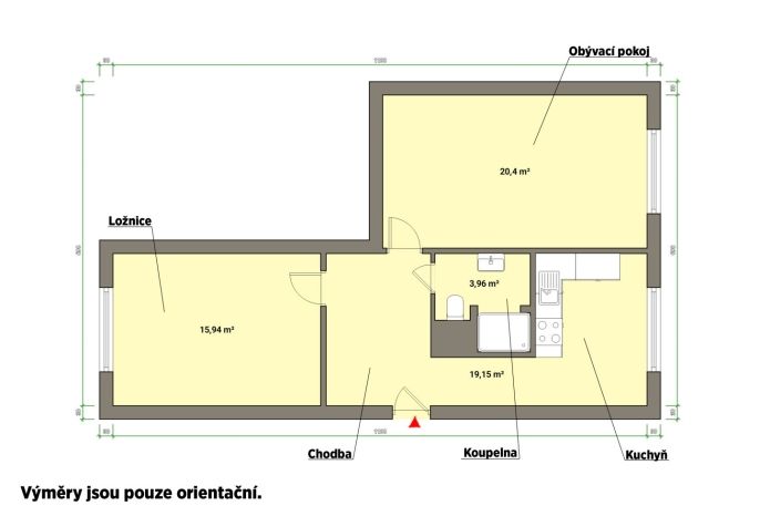 Pronájem, Byt 2+1, Cheb