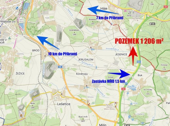 Prodej, Pozemek k bydlení, Příbram