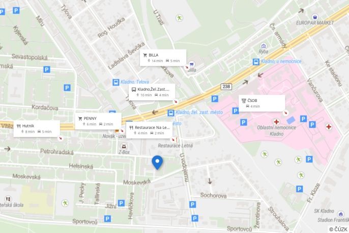 Pronájem, Byt 1+kk, Kladno