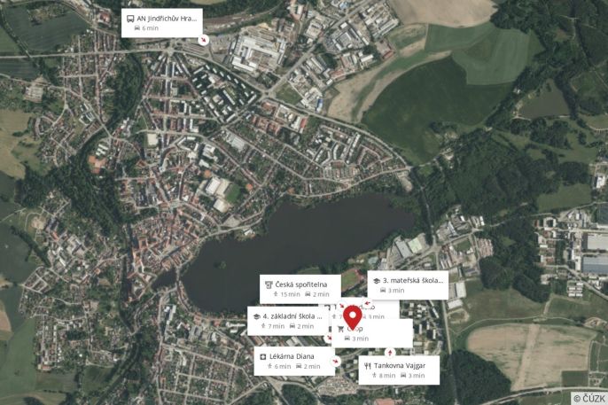 Pronájem, Byt 1+1, Jindřichův Hradec