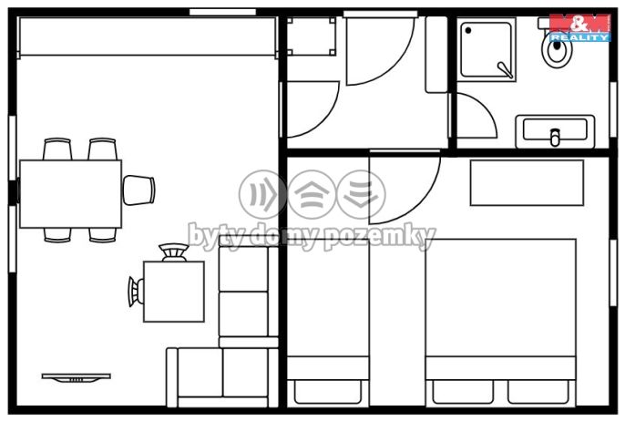 Pronájem, Byt 2+kk, Stožec