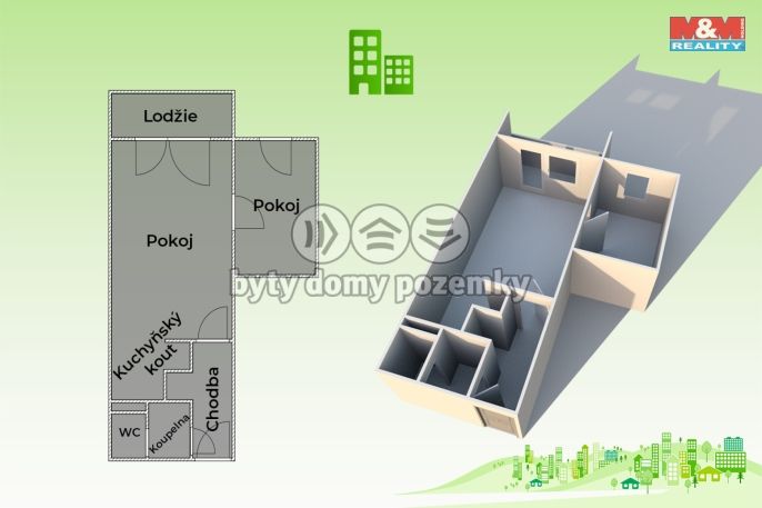 Prodej, Byt 2+kk, Valašské Meziříčí