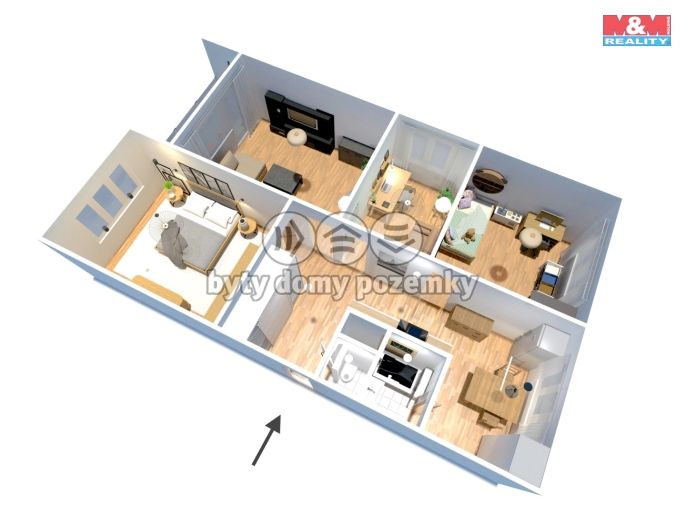 Prodej, Byt 4+1, Jirkov