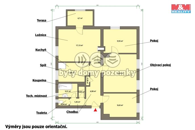 Prodej, Byt 4+1, Velká Hleďsebe