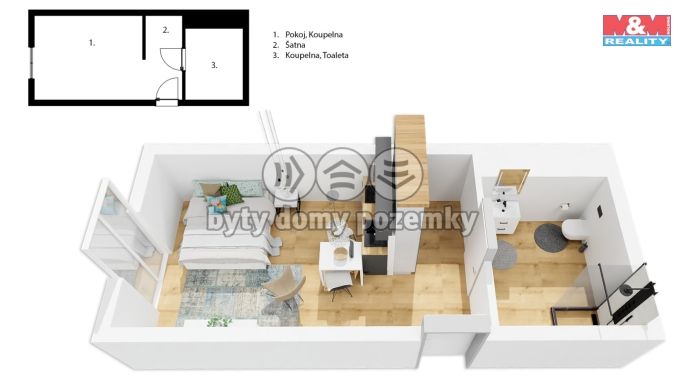 Prodej, Byt 1+kk, Janské Lázně