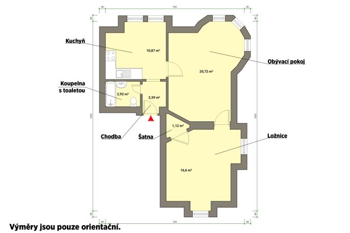 Pronájem, Byt 2+1, Mariánské Lázně