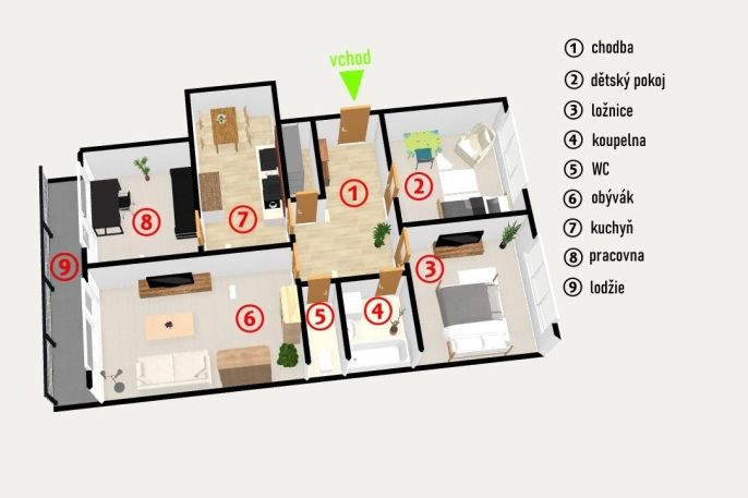 Prodej, Byt 4+1, Pelhřimov