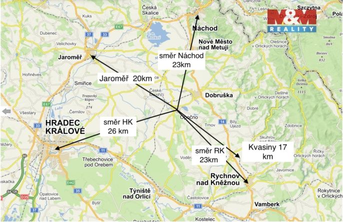 Pronájem, Byt 3+kk, Opočno