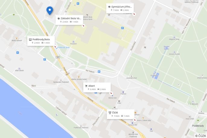 Pronájem, Byt 2+kk, Poděbrady