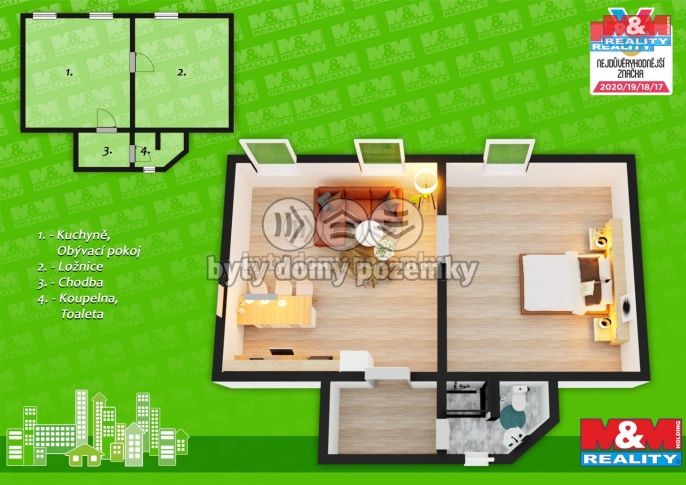 Pronájem, Byt 2+1, Králíky