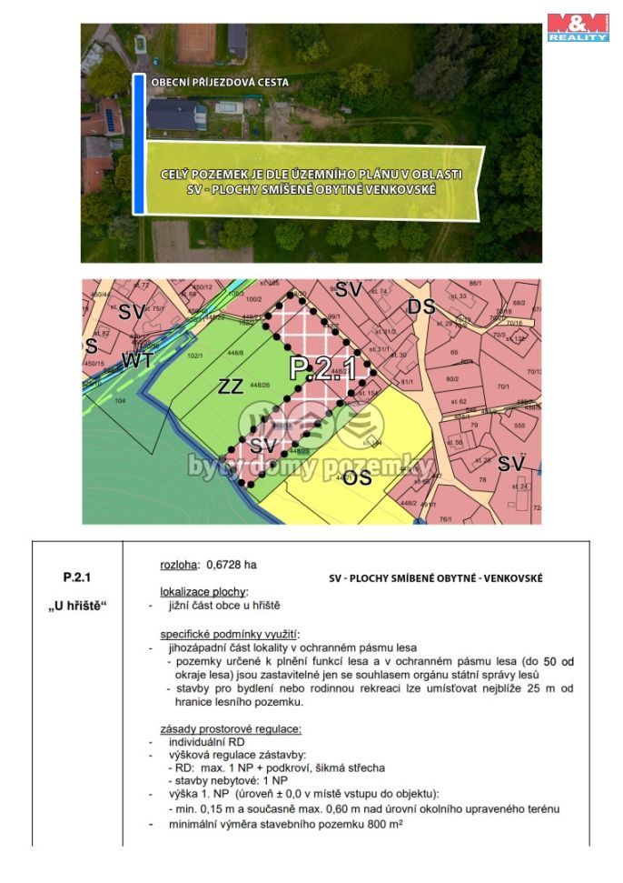 Prodej, Pozemek k bydlení, Brloh