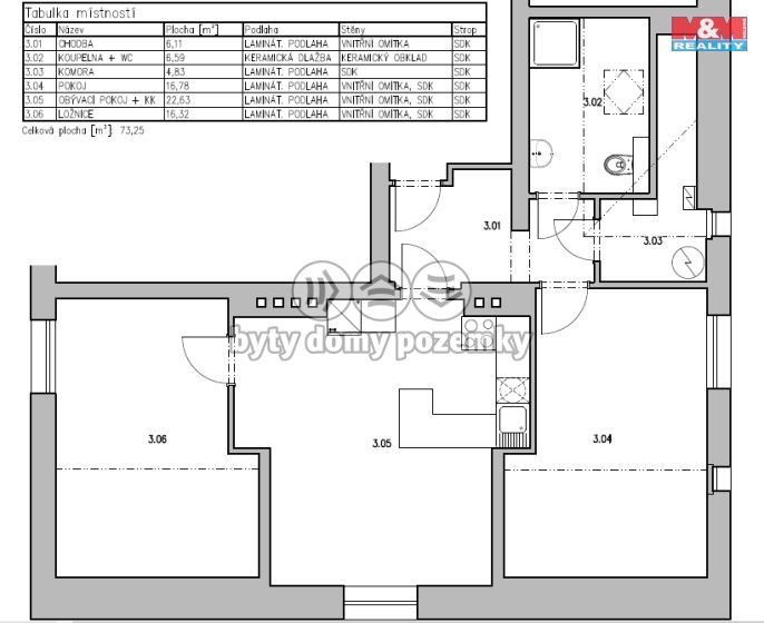 Prodej, Byt 3+kk, Praha