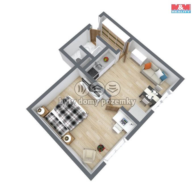 Prodej, Byt 1+1, Děčín