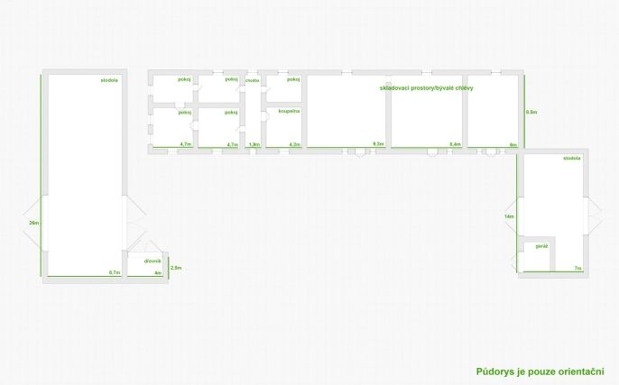 Pronájem, Zemědělská usedlost, Chrudim