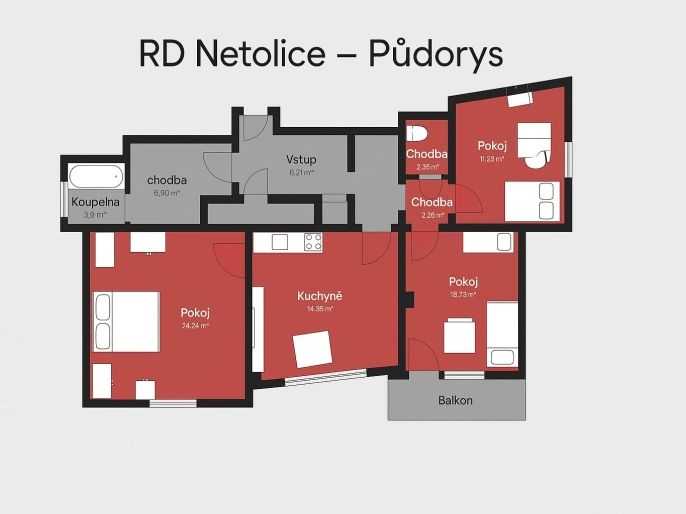 Prodej, Rodinný dům, Netolice