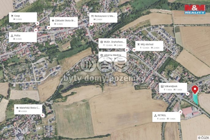 Prodej, Pozemek k bydlení, Brandýsek