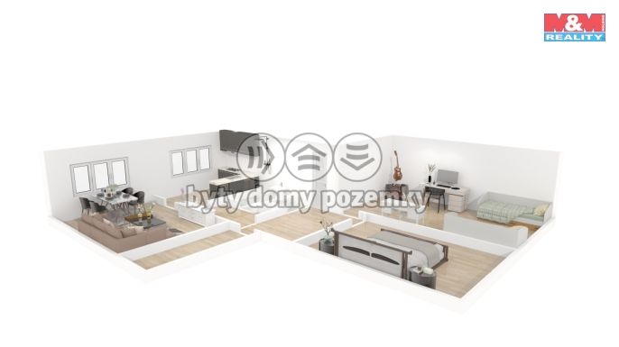 Prodej, Byt 3+1, Toužim