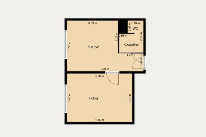 Prodej, Byt 1+1, Cheb