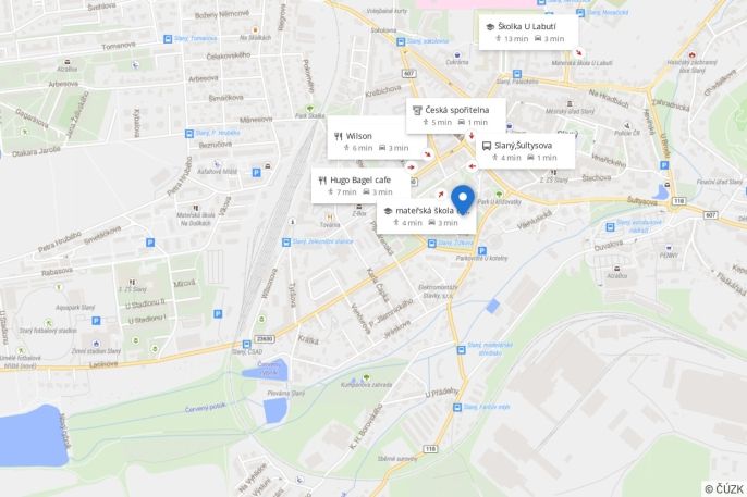 Pronájem, Byt 1+kk, Slaný