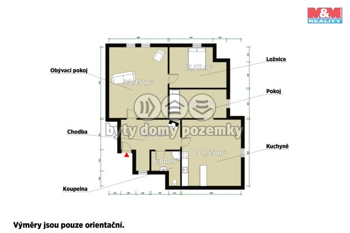 Prodej, Byt 3+1, Cheb