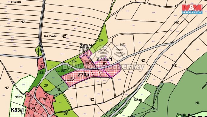 Prodej, Pozemek k bydlení, Velká Jesenice