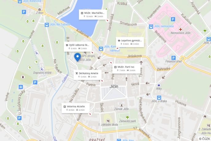 Pronájem, Obchod a služby, Jičín