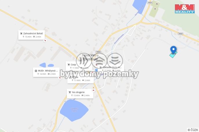 Prodej, Pozemek k bydlení, Nová Ves u Chotěboře