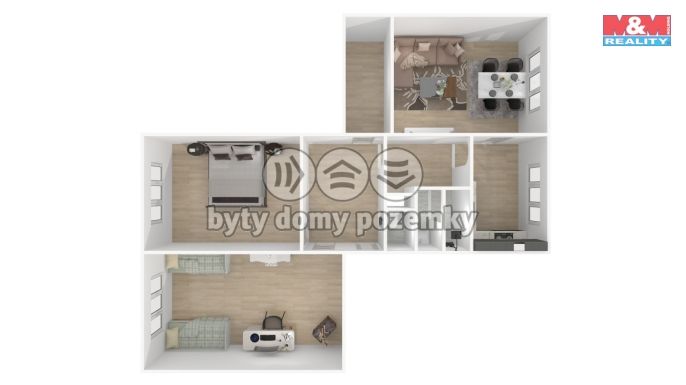 Prodej, Byt 3+1, Toužim