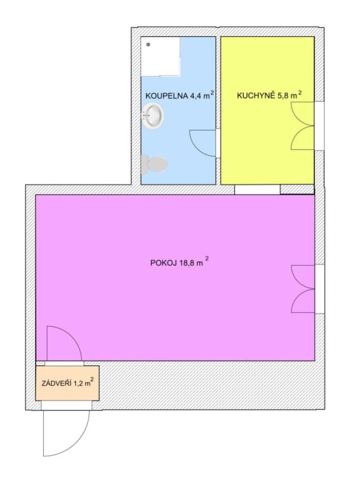 Pronájem, Byt 1+1, Ostrava