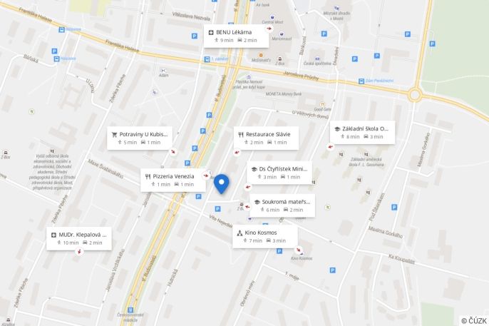 Pronájem, Byt 2+1, Most